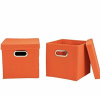 COLLAPSIBLE STORAGE CUBE 2PC ORA