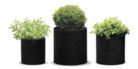 KETER RATTAN STYLE PLANTER GREY