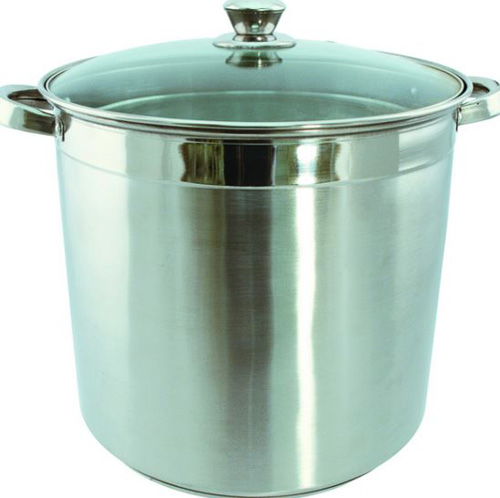 Dura Kleen 3020 Stainless Steel Heavy Duty Stock Pot w/Glass Lid | 20 Qt