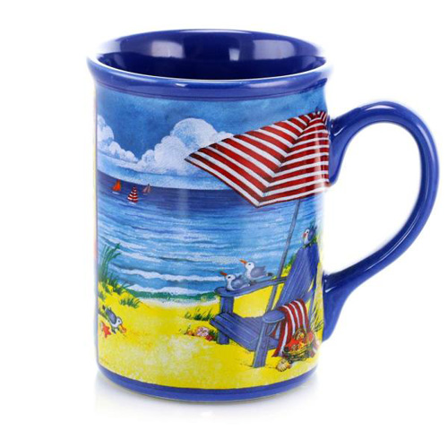 BEACHCOMBER DECO MUG 4ASST 16Z