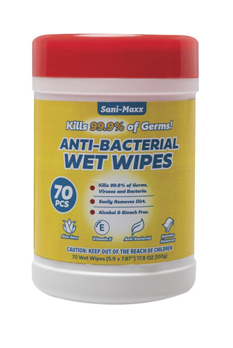 CLEAN&GO WIPES ANTI-BACTER 70CT