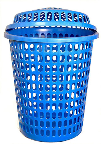 LAUNDRY BASKET POLY BLUE 45L