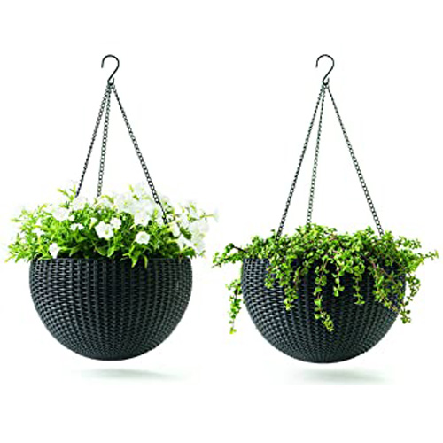 KETER HANGING SPHERE PLANTER (SET OF 2) -  BROWN