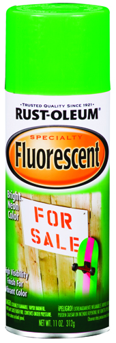 RUST-OLEUM 1932830 Specialty Fluorescent Spray Paint, Flat/Matte,