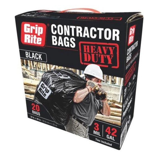 GR BK CONTRACTOR GARBAGE BAG 42B