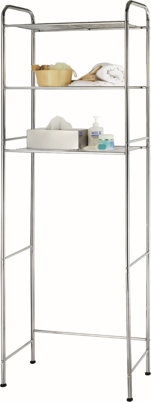 Simple Spaces Chrome Bathroom Space Saver 3 Tier