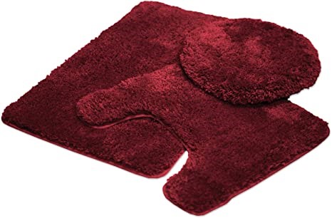 MARY 3PC RED MICROFIBER MAT SET