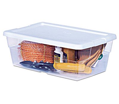 STERILITE STORAGE BOX 6QT WHT