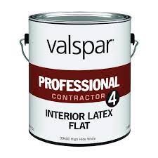 VALSPAR 99400 Latex Spray Paint, Flat, White, 1 gal Pail