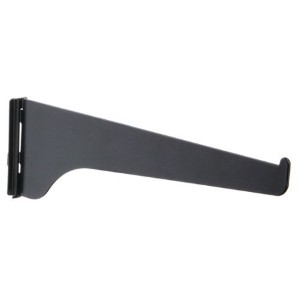 Knape & Vogt 180 BLK 8 Shelf Bracket, Steel, Powder-Coated