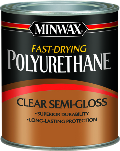 Minwax 23005 Polyurethane Paint, Clear, Semi-Gloss, 0.5 pt Can