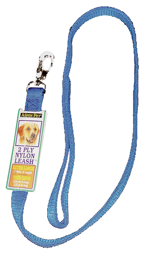 Aspenpet 21088 Pet Leash, 6 ft L, Blue