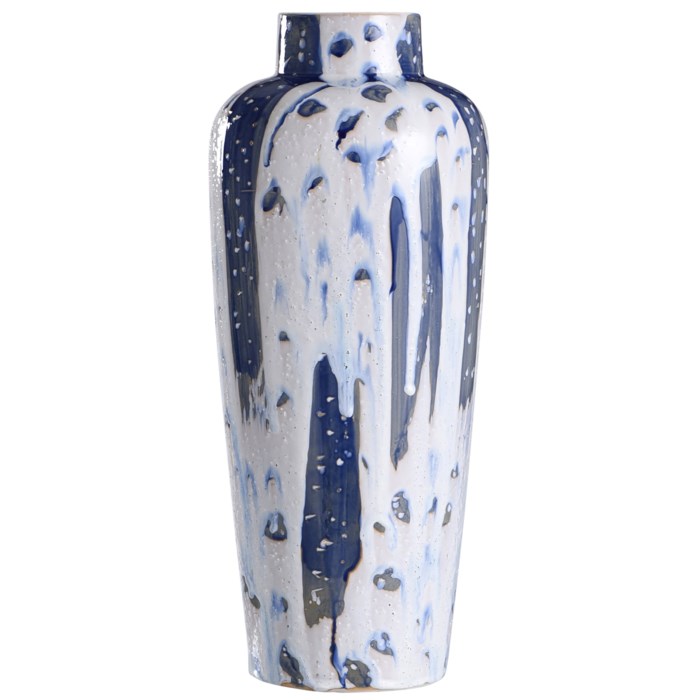 ROMANI BLUE VASE CERAMIC 20"