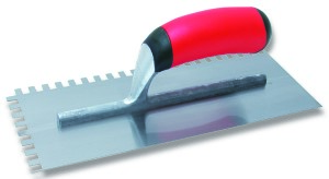 Marshalltown QLT Series 15672 Trowel, 11 in L, 4-1/2 in W, Square Notch, 1/4