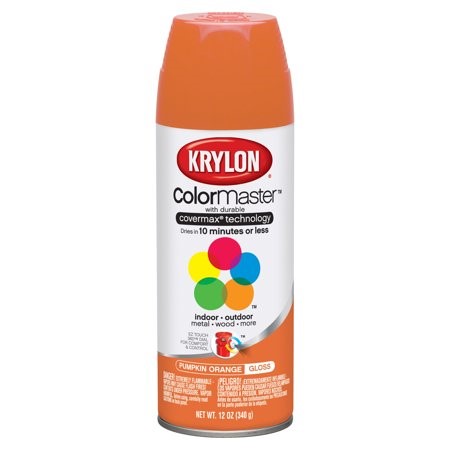 Krylon K05241107 Spray Paint, Gloss, Pumpkin Orange, 12 oz Can