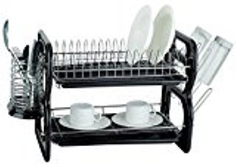 EURO-WARE 22 2TIER DISH RACK BLA