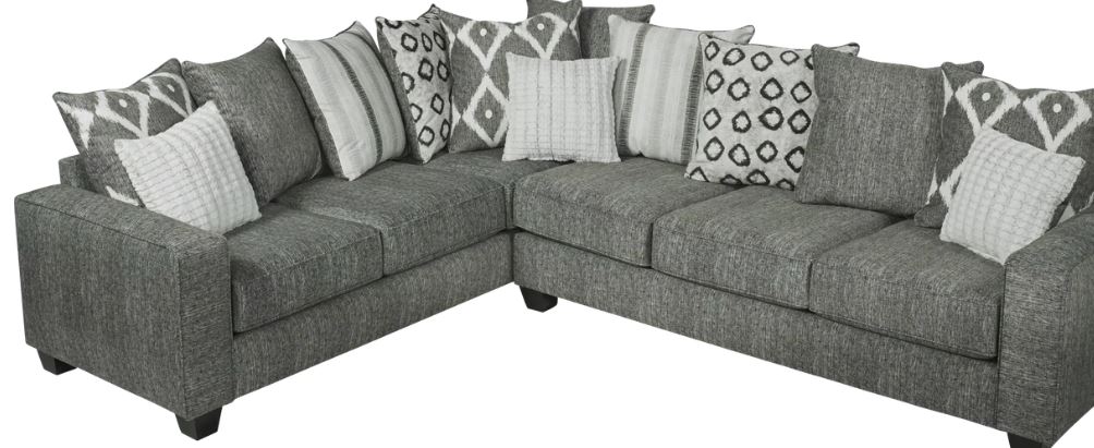 Carole Court Gray 2 Pc Gel Foam Sleeper Sectional