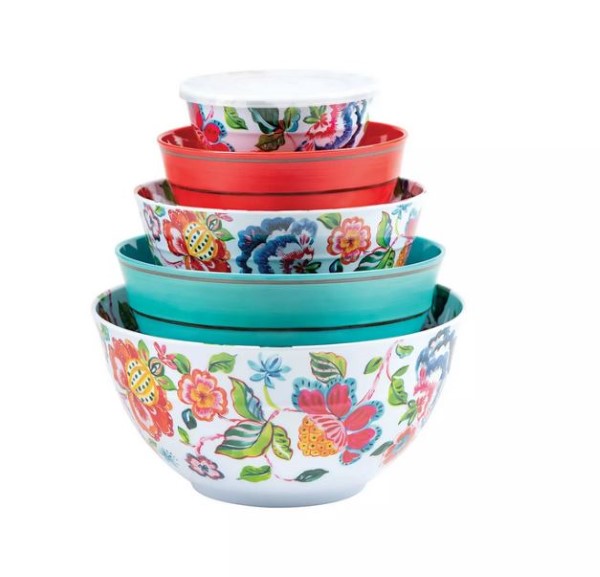 MELAMINE 10PC BOWL SET W/LIDS