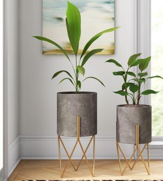 PLANTER SET STEEL 2PC