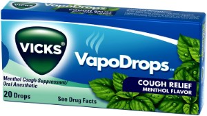 VICKS VAPOR DROPS MENTHOL 20'S