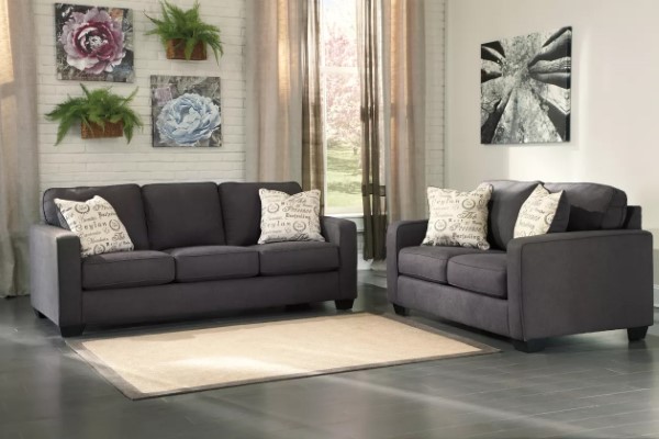 ALENYA 2PC LIVINGROOM CHARCOAL