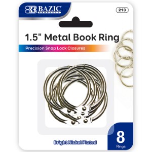 BAZIC 1.5""METAL BOOK RING