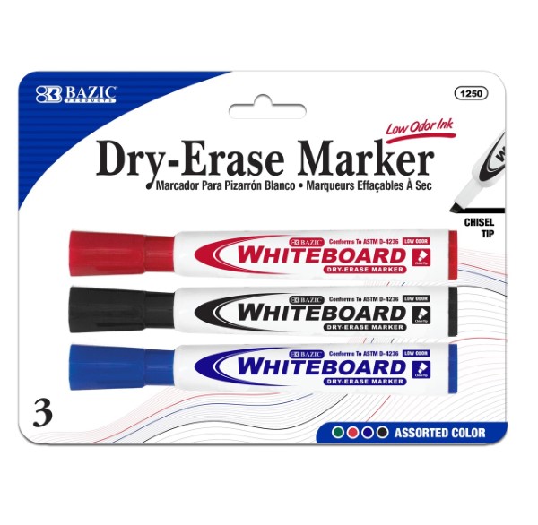 BAZIC CHISEL TIP DRY ERAS MARKER