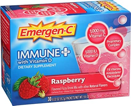 EMERGEN-C IMMUNE PLUS RASPBERRY