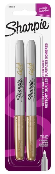 Sharpie 1823813 Permanent Marker, Fine Gold Lead/Tip