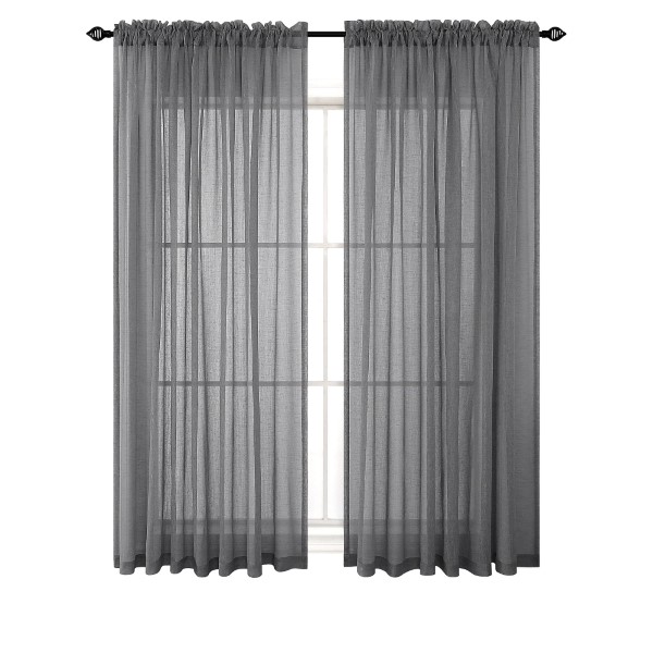 CURTAIN SHEER 63L TANGO BLACK