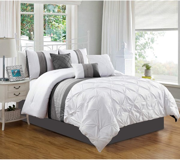 COMFORTER 7PC TROUSSEAU KING WHT