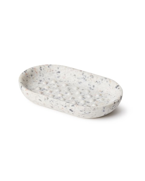 JUNIP OVAL SOAP DISH TERRAZZO