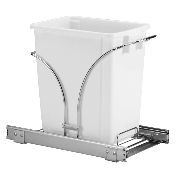 SLIDING TRASH CAN 5GAL CHROME 16