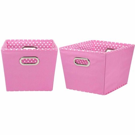 MEDIUM TAPERED BIN 2PC PINK/DOT