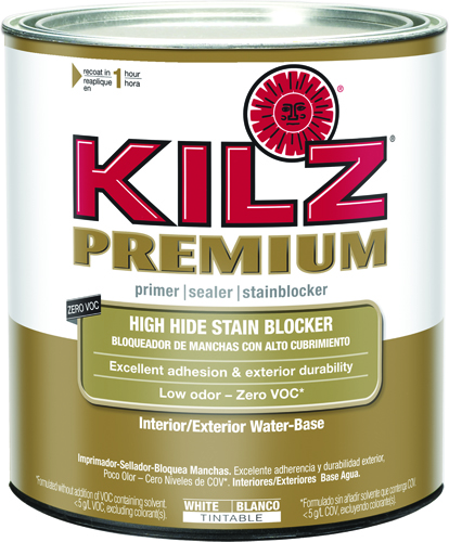 Kilz 13002 Premium Primer, White, Thick, 1 qt Can