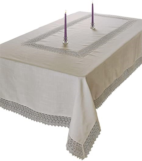 12X18 MACRAME WAVE TABLECLOTH