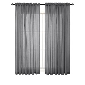 CURTAIN SHEER 63L TANGO BLACK