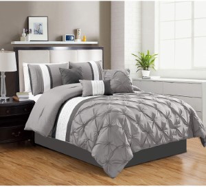 COMFORTER 7PC TROUSSEAU KING GRY