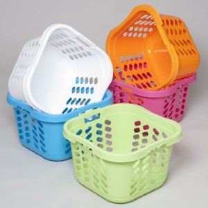 LAUNDRY BASKET SQUARE W/3HANDLES