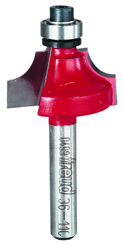 Freud 36-110 Router Bit, 1/4 in Dia Shank, 4-Cutter, Carbide