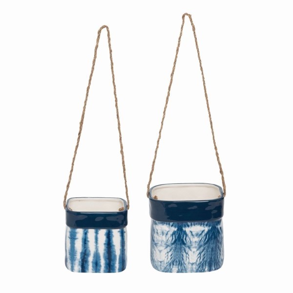 DOL SHIBORI HANG PLANTERS 2PC