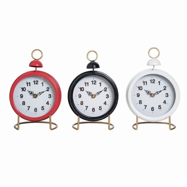 ENAMEL DESK CLOCK 3ASST