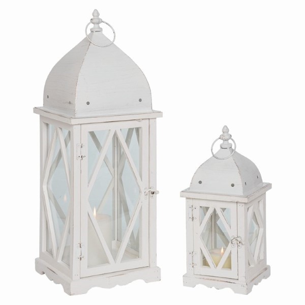 WOOD LANTERNS 2SET