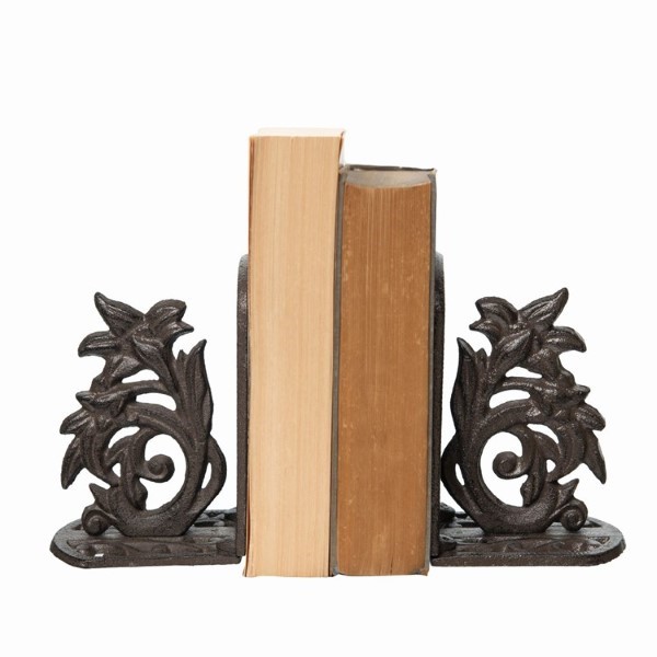 CAST IRON FLOWER BOOKEND