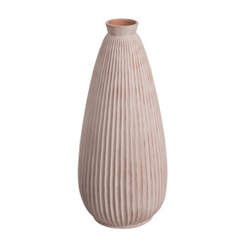 T/C WHITE WASH TALL VASE