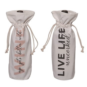 FABRIC JUST MARRIED WINE BAGS