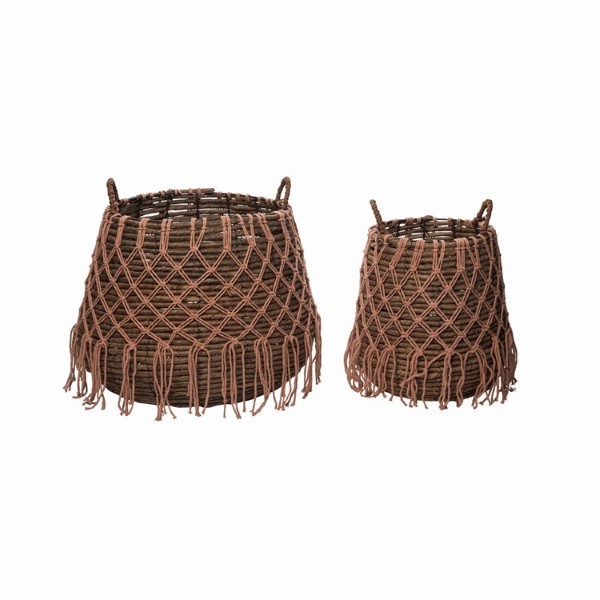 NATURAL SEAGRASS BASKET 2PC