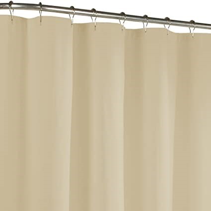 FABRIC SHOWER CURTAIN LINER BEIG