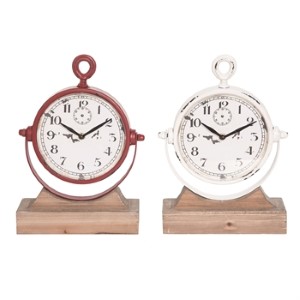 METAL RUSTIC CLOCK 2ASST