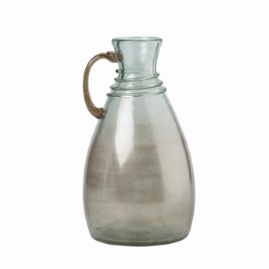 GLASS PITCHER SHAPED VASE